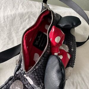 Loungefly Disney Parks Sequins Minnie Belt Bag